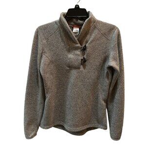The North Face Womens Medium Gray Long Sleeve Sweater with Toggle Buttons Size M